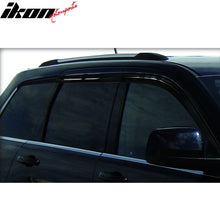 Load image into Gallery viewer, 2011-2021 Jeep Grand Cherokee Tape-On Dark Smoke 6PC Window Visors ABS