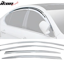 Load image into Gallery viewer, 2014-2016 Kia Cadenza Chrome ABS Window Visors Tape On Deflectors 4PCS