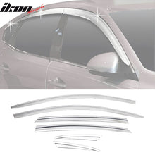 Load image into Gallery viewer, 2017-2020 Kia Cadenza Chrome ABS Window Visors Tape On Deflectors 6PCS