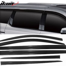 Load image into Gallery viewer, 2015-2021 Kia Sedona Tape-On Dark Smoke 6PCS Window Visors Guards ABS