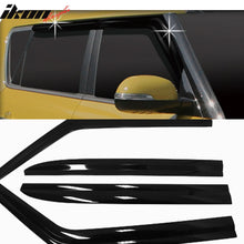 Load image into Gallery viewer, 2014-2019 Kia Soul &amp; EV Tape-On Dark Smoke 4PC Window Visors Guard ABS