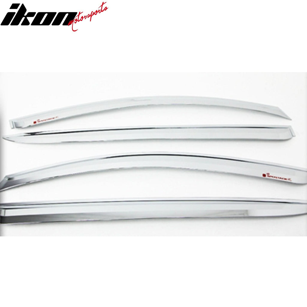 2011-2016 Kia Sportage Window Visor ABS Chrome Sun Rain Guard 4PC Vent