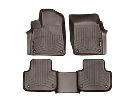 WeatherTech 2017+ Audi Q7 Front & Rear FloorLiner - Cocoa