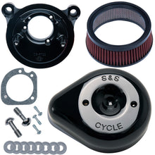 Load image into Gallery viewer, S&amp;S Cycle 84-99 BT w/ Super E/G Carb Stealth Air Cleaner Kit w/ Gloss Black S&amp;S Teardrop