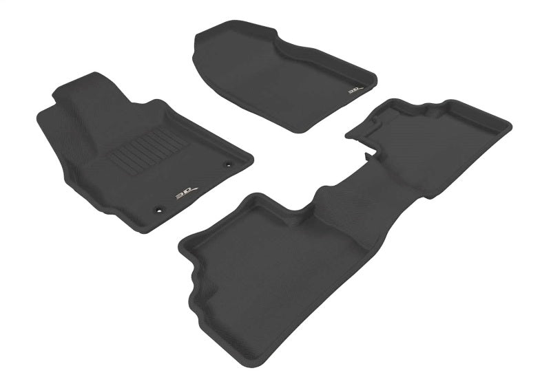 3D MAXpider 2007-2012 Mazda CX-7 Kagu 1st & 2nd Row Floormats - Black