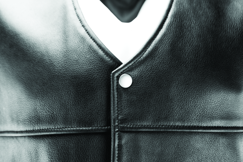 Kuryakyn By River Road Old Skool Leather Vest Black - Large