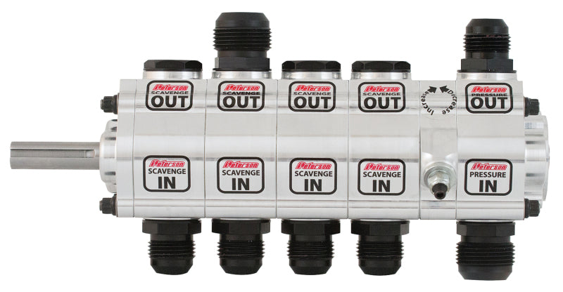 Peterson Fluid Systems R4 5-Stage Oil Pump - Left Side Mount - HV - Rear Drive - Front Pressure