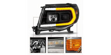 Load image into Gallery viewer, Raxiom 05-11 Toyota Tacoma Axial Series Switchback Projector Headlights- Black Housing- Clear Lens