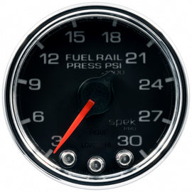 Autometer Spek-Pro Gauge Rail Press 2 1/16in 30Kpsi Stepper Motor W/Peak & Warn Blk/Chrm