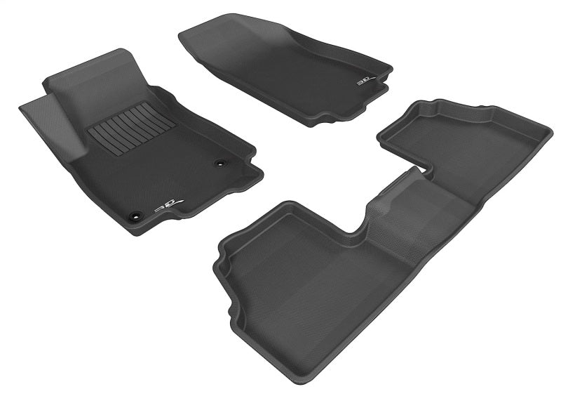 3D MAXpider 2014-2020 Chevrolet Trax Kagu 1st & 2nd Row Floormats - Black