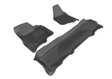 Load image into Gallery viewer, 3D MAXpider 2011-2012 Ford F-250/350/450 Supercrew Kagu 1st &amp; 2nd Row Floormats - Black