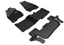 Load image into Gallery viewer, 3D MAXpider 2017-2019 Ford Explorer Kagu 1st &amp; 2nd &amp; 3rd Row Floormats - Black