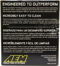 Load image into Gallery viewer, AEM 3 inch Short Neck 5 inch Element Filter Replacement