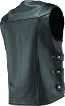 Load image into Gallery viewer, Kuryakyn By River Road Plains Leather Vest Black - Small