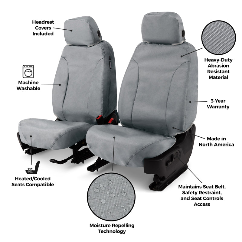 Covercraft 18-22 Dodge Ram ProMaster Endura Waterproof SeatSaver Front Row Seat Covers-Taupe