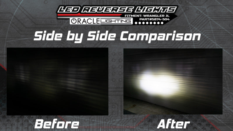 Oracle Rear Bumper LED Reverse Lights for Jeep Wrangler JL - 6000K NO RETURNS