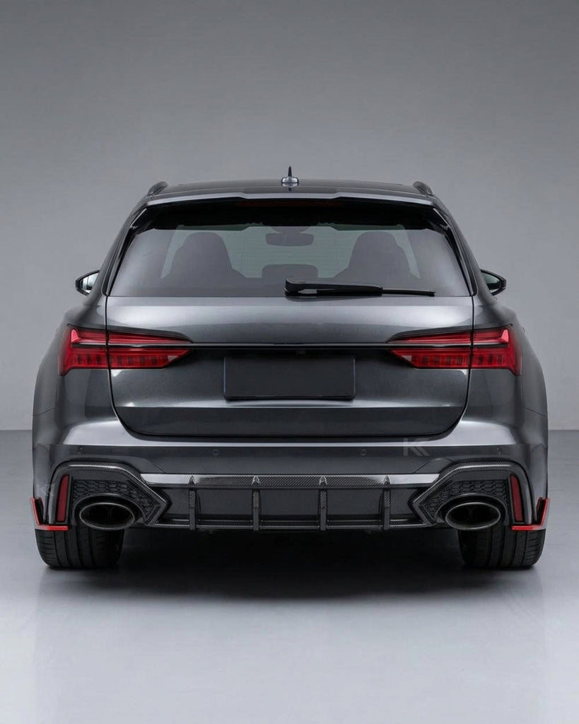 2019–2021 Audi RS6 / A6 C8 Avant Wagon Rear Bumper Diffuser – Dry Carbon Fiber