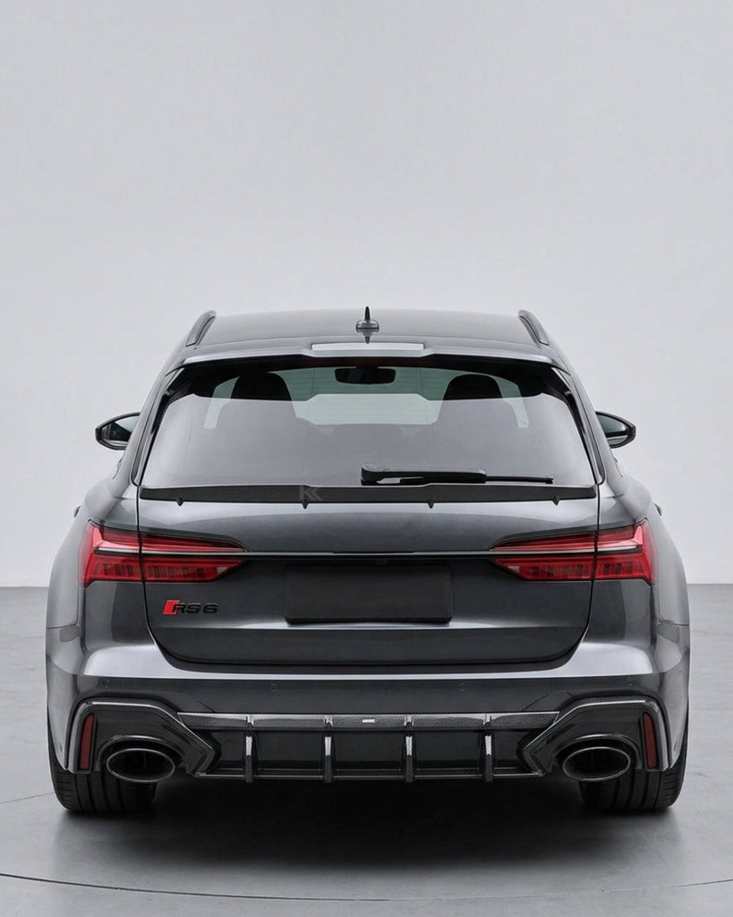 2019–2022 Audi RS6 C8 Avant Single Deck Roof Window Middle Spoiler – Dry Carbon Fiber