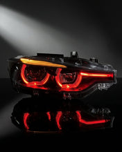 Load image into Gallery viewer, BMW 3 Series F30 / F31 / F35 V3 Smoked Triple-Color LED Headlight Assembly (White / Yellow / Red DRL) 2012 - 2018 (Replaces 63117314531)