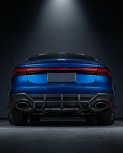 Load image into Gallery viewer, 2020–2021 Audi RS7 C8 Sportback Finned Rear Bumper Lip – Dry Carbon Fiber