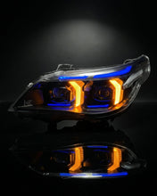 Load image into Gallery viewer, BMW 5 Series E60 Snake Eye LED Headlight Assembly with Dual-Color DRL 2003 - 2010