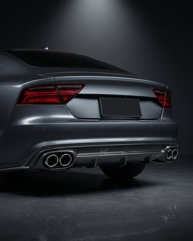 2013–2016 Audi A7 S-Line C7 Sportback Rear Bumper Diffuser – Carbon Fiber