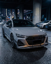 Load image into Gallery viewer, 2020–2021 Audi RS7 C8 Sportback Front Bumper Diffuser Lip Set – Pre-Preg Dry Carbon Fiber