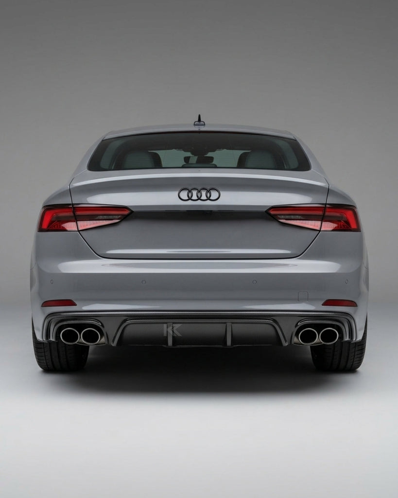 2017–2019 Audi A5 S-Line / S5 B9 Coupe & Sportback S5 Style Rear Bumper Diffuser – Carbon Fiber