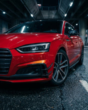 Load image into Gallery viewer, 2017–2019 Audi A5 S-Line / S5 B9 Front Bumper Canard Fins – Carbon Fiber