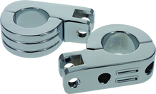 Load image into Gallery viewer, Bikers Choice Chrome Billet Highway Peg Mounts for 1.25 Inch Engine Guard Universal Custom Pr