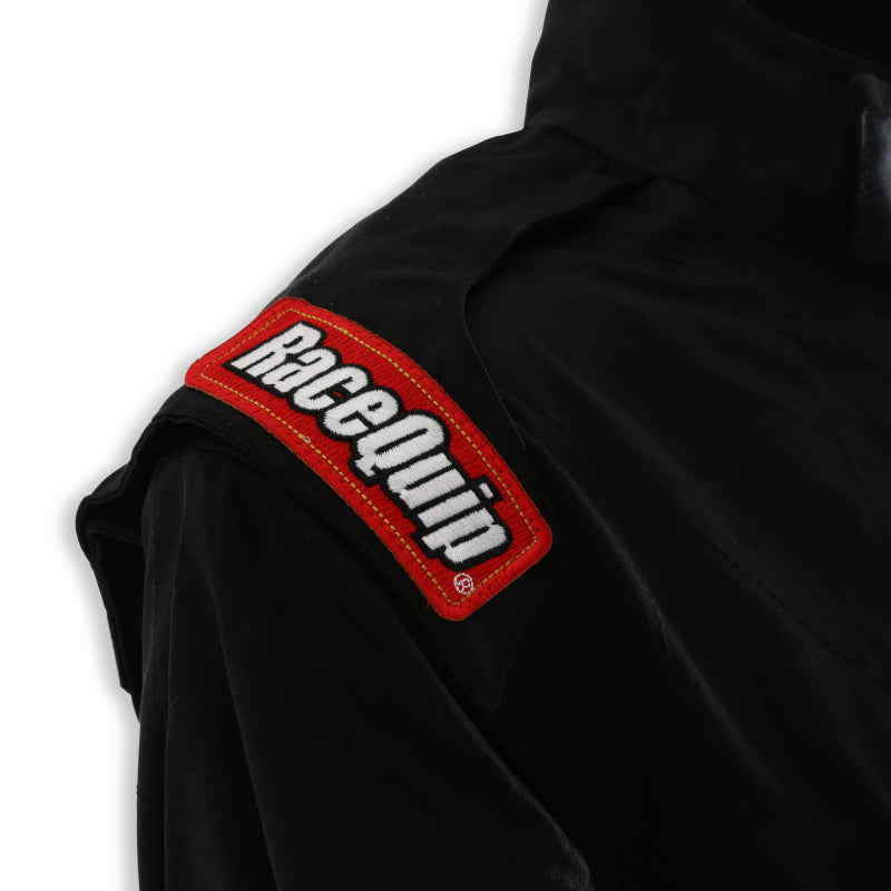 RaceQuip Black Chevron-1 Suit - SFI-1 2XL