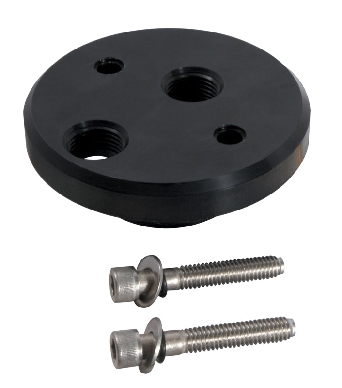 Peterson Fluid Systems Remote Filter Adapter For Chevrolet V8 w/ Spin-on Filter -10AN Ports