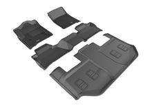 Load image into Gallery viewer, 3D MAXpider 2015-2020 GMC Yukon Xl Kagu 1st &amp; 2nd &amp; 3rd Row Floormats - Black