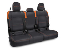 Load image into Gallery viewer, PRP Jeep Wrangler JT Rear Bench Covers - with no Armrest - Black/Orange
