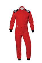 Load image into Gallery viewer, OMP FIRST-S OVERALL NAVY BLUE/CYAN SIZE 64 FIA 8856-2018 + SFI