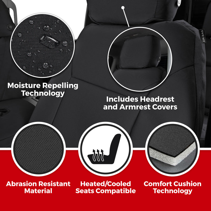 Covercraft 21-24 Chevrolet Tahoe/ Endura PrecisionFit Custom Front Row Seat Covers - Charcoal/Silver