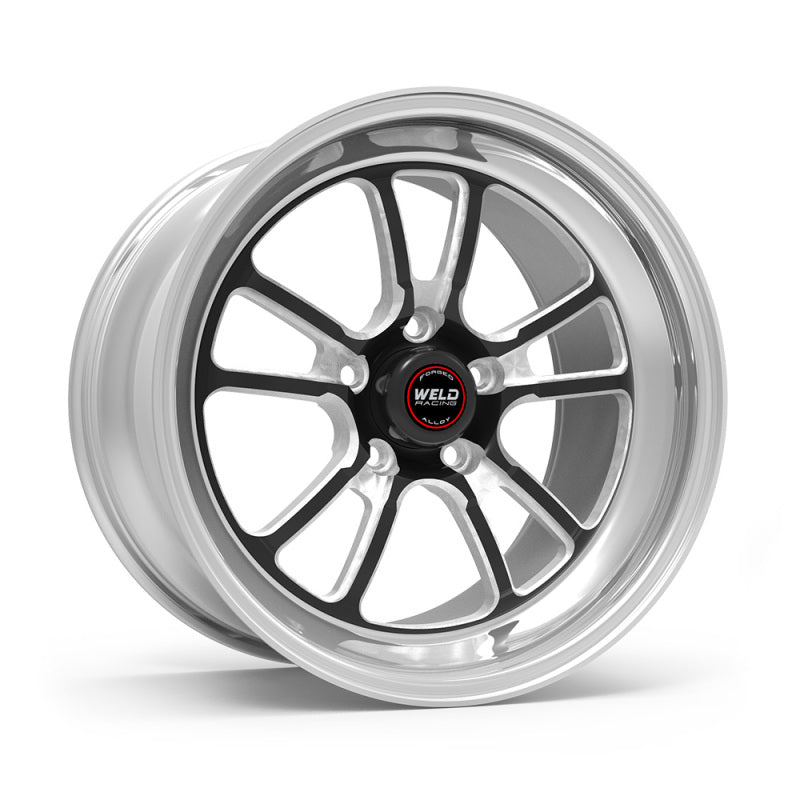 Weld S70 RT-S 20x8in / 5x114.3 BP / 5.3in. BS - Black Center - Polished Shell Wheel