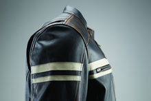Load image into Gallery viewer, Kuryakyn By River Road Hoodlum Vintage Leather Jacket Black - Small