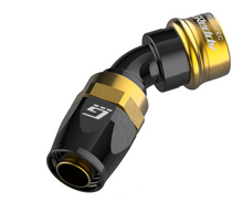 Load image into Gallery viewer, GReddy AN06 PRO/SPEC 45deg. Swivel Hose-End - Black/Gold anodized