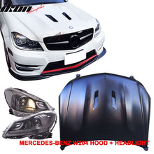 Load image into Gallery viewer, Fits 12-14 W204 C-Class Black Series CF Hood + Projector DRL Headlight