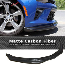 Load image into Gallery viewer, 2016-2018 Chevy Camaro V8 T6 Style Front Bumper Lip Carbon Fiber CF