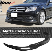 Load image into Gallery viewer, 2008-2011 Benz W204 C-Class CS Style Front Bumper Lip Carbon Fiber CF
