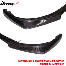 Load image into Gallery viewer, 2008-2015 Mitsubishi Lancer EVO X RA Style Front Lip Carbon Fiber