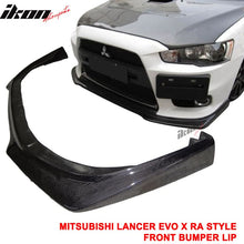 Load image into Gallery viewer, 2008-2015 Mitsubishi Lancer EVO X RA Style Front Lip Carbon Fiber