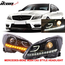 Load image into Gallery viewer, Fits 08-11 Mercedes W204 C-Class C63 Hood + Projector Headlight CF