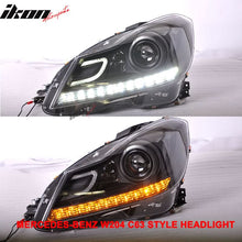Load image into Gallery viewer, Fits 08-11 Mercedes W204 C-Class C63 Hood + Projector Headlight CF