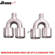 Load image into Gallery viewer, Fits 12-14 Benz W204 C-Class CF Rear Diffuser + C63 Exhaust Tips