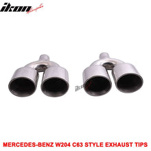 Load image into Gallery viewer, Fits 12-14 Benz W204 C-Class CF Rear Diffuser + C63 Exhaust Tips