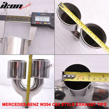 Load image into Gallery viewer, Fits 12-14 Benz W204 C-Class CF Rear Diffuser + C63 Exhaust Tips