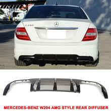 Load image into Gallery viewer, Fits 12-14 Benz W204 C-Class CF Rear Diffuser + C63 Exhaust Tips
